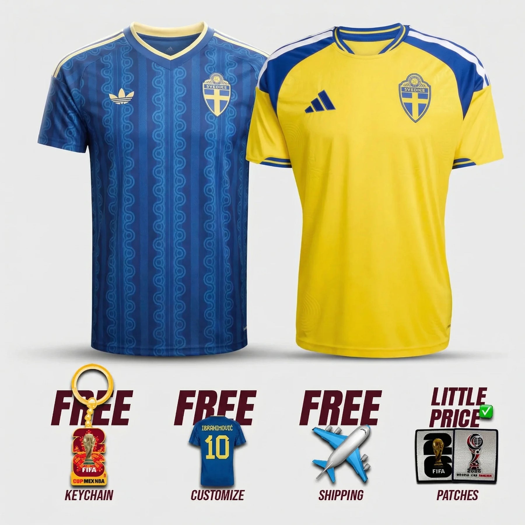 COMBO Sweden 2026 Home and Away WorldCup